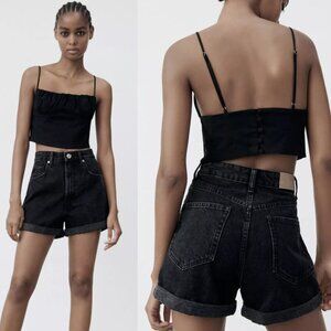 Women's Black Denim Shorts